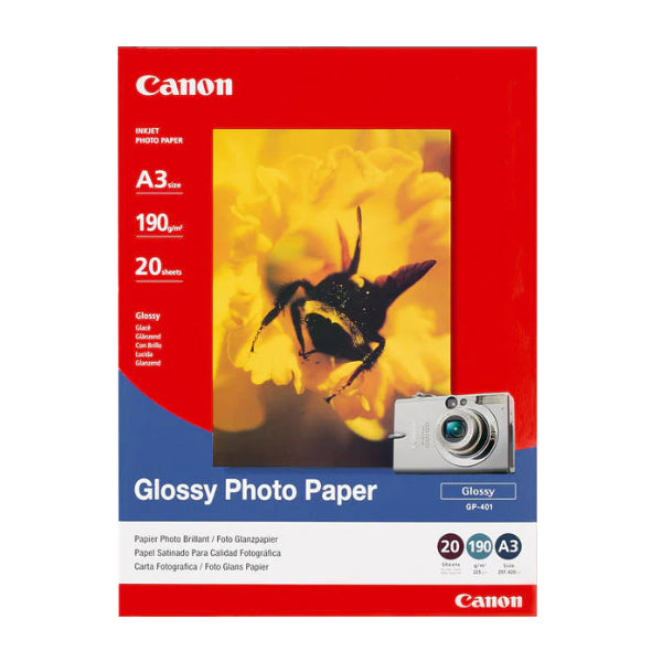 Canon carta per stampante Inkjet A3+ Glossy 190gr Conf. 20Fg Canon carta per stampante Inkjet A3+ Glossy 190gr Conf. 20Fg